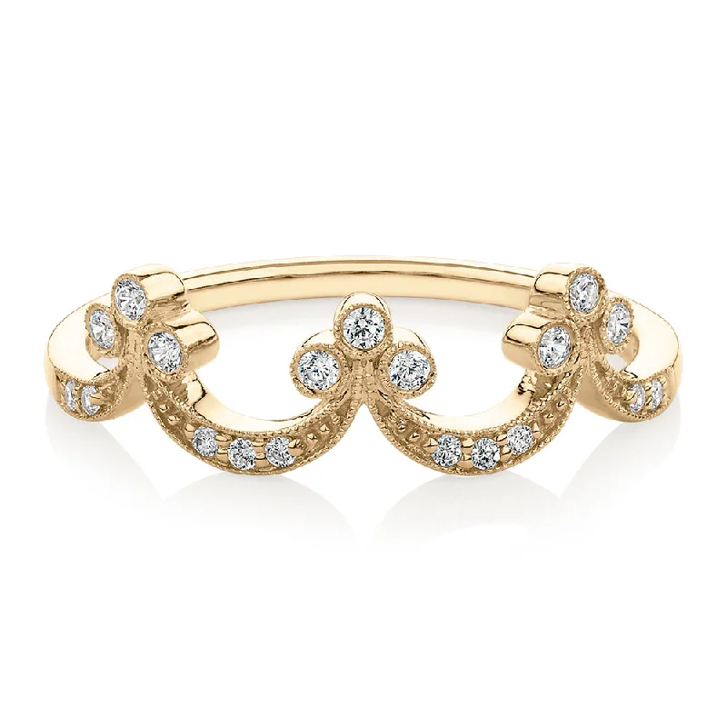 Discover Unique Jewelry With Special Limited-Time Offers Wedding or eternity band with diamond simulants in 10 carat yellow gold