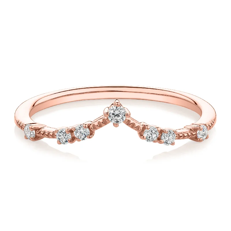 Flash Deals On Fine Jewelry – Shop Before It's Gone Wedding or eternity band with diamond simulants in 14 carat rose gold