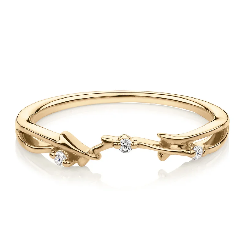 Luxury Jewelry At Unbeatable Discounts Wedding or eternity band with diamond simulants in 14 carat yellow gold Luxury Jewelry At Unbeatable Discounts Wedding or eternity band with diamond simulants in 14 carat yellow gold