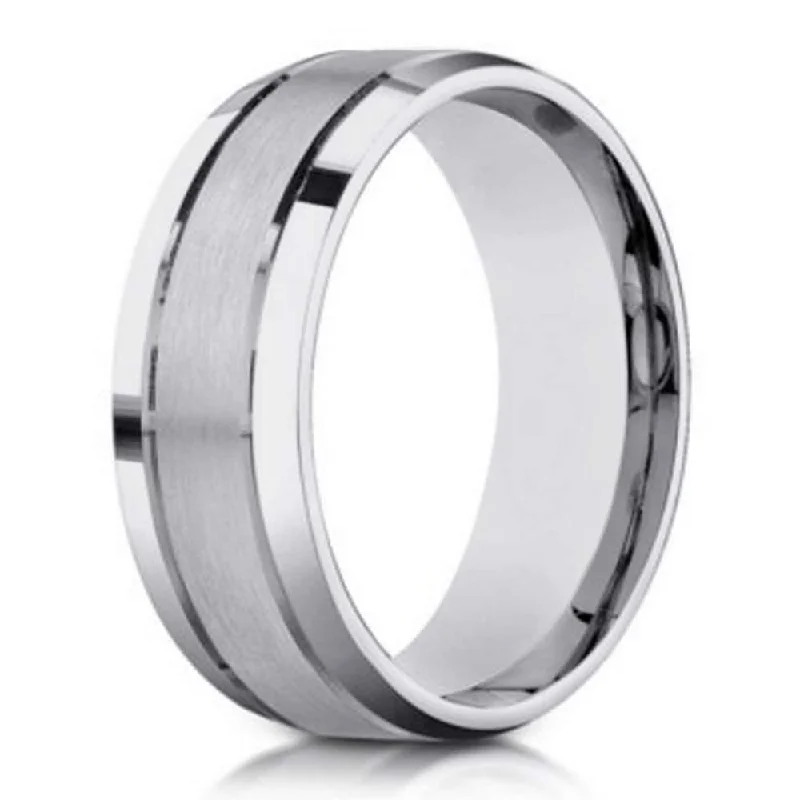 Save On Luxury Jewelry Pieces – Limited-Time Offers Designer Satin-Finished 10K White Gold Wedding Band with Polished Beveled Edges | 6mm Save On Luxury Jewelry Pieces – Limited-Time Offers Designer Satin-Finished 10K White Gold Wedding Band with Polished Beveled Edges | 6mm