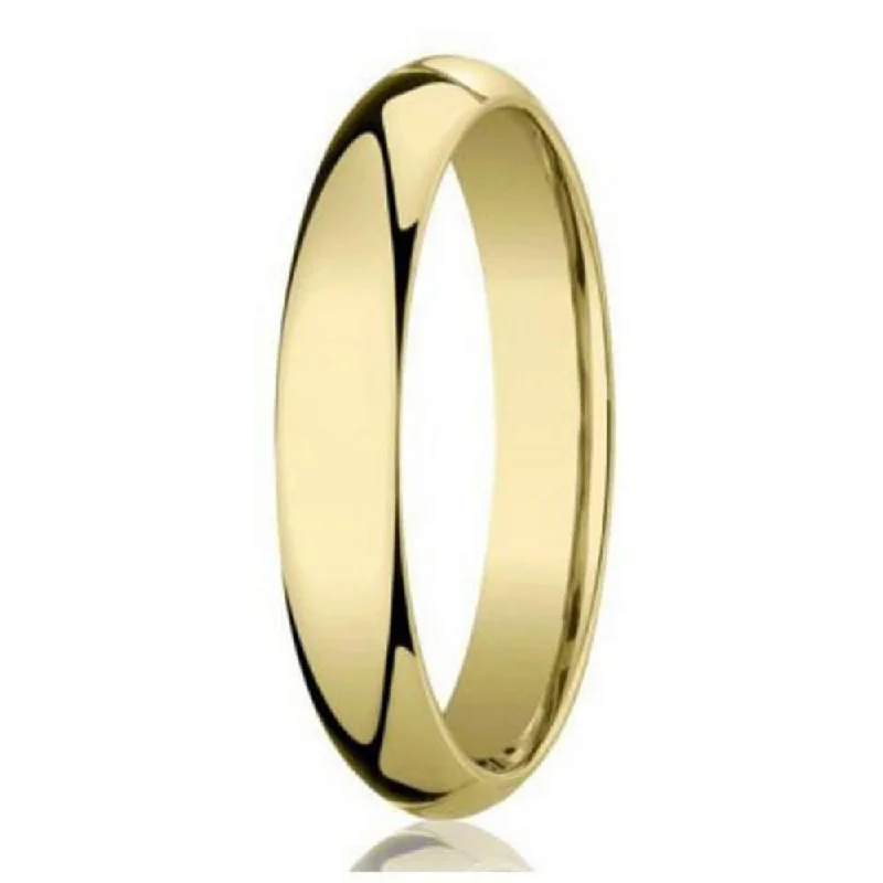 Designer 4 mm Domed Comfort-fit 10K Yellow Gold Wedding Band