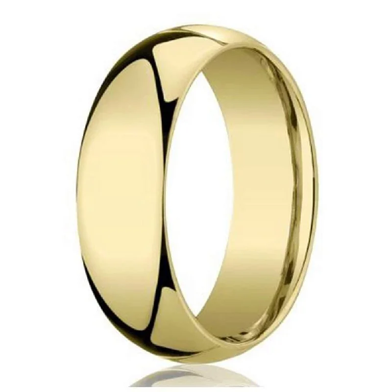 Trending Jewelry Styles Now At Limited-Time Discounts Men's 6mm Domed Comfort Fit 14k Yellow Gold Wedding Band