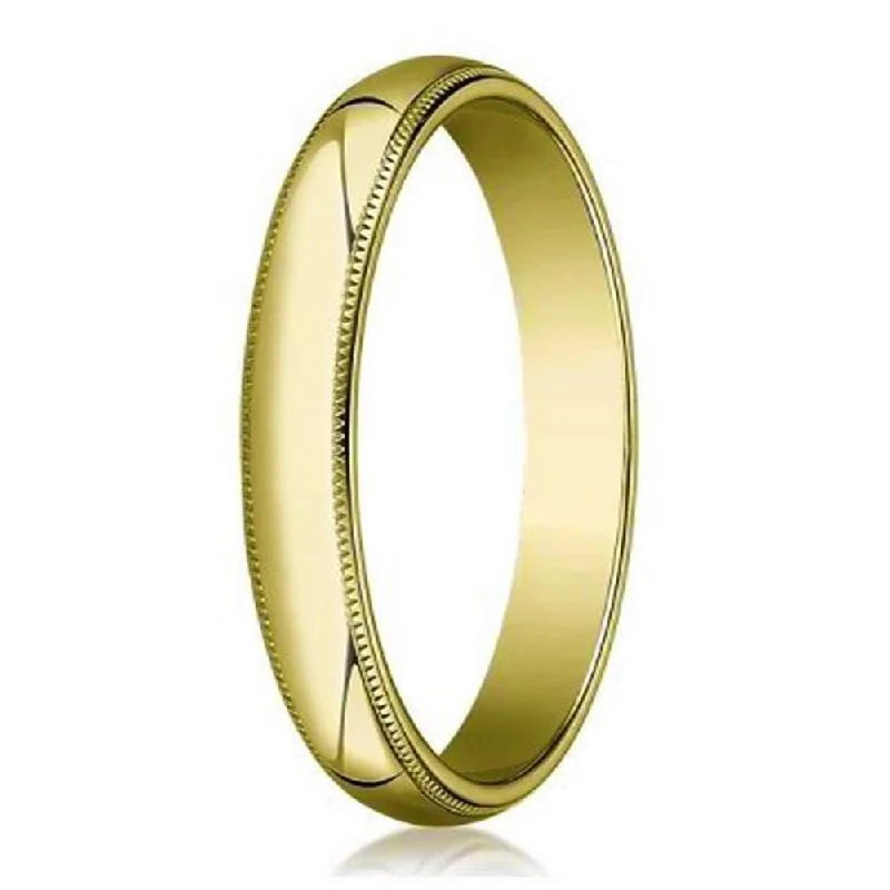 Get Ready To Sparkle – Special Jewelry Discounts Designer 4mm Traditional Fit Milgrain 14K Yellow Gold Wedding Band Get Ready To Sparkle – Special Jewelry Discounts Designer 4mm Traditional Fit Milgrain 14K Yellow Gold Wedding Band