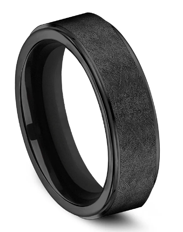 Flash Deals On Fine Jewelry – Shop Before It's Gone Benchmark Black Titanium Swirl Center Beveled Edge Comfort Fit Band- 7mm Flash Deals On Fine Jewelry – Shop Before It's Gone Benchmark Black Titanium Swirl Center Beveled Edge Comfort Fit Band- 7mm