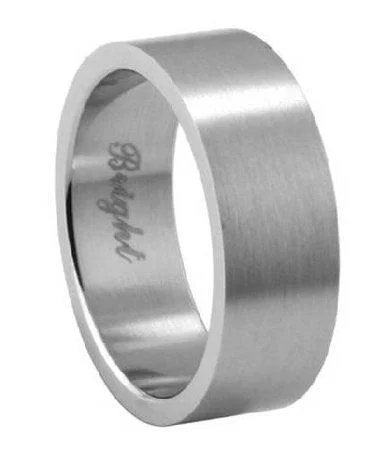 Jewelry Sale Alert – Shop Timeless Elegance Today Men's Stainless Steel Wedding Ring with Flat Face and Brushed Finish | 7.2mm Jewelry Sale Alert – Shop Timeless Elegance Today Men's Stainless Steel Wedding Ring with Flat Face and Brushed Finish | 7.2mm