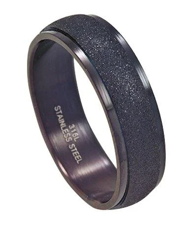 Best Jewelry Deals – Shop Premium Pieces At Great Prices Black Stainless Steel Ring for Men with Sandblasted Finish | 7mm Best Jewelry Deals – Shop Premium Pieces At Great Prices Black Stainless Steel Ring for Men with Sandblasted Finish | 7mm