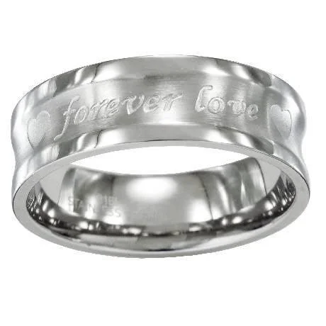 Titanium "Forever Love" Ring - 8mm