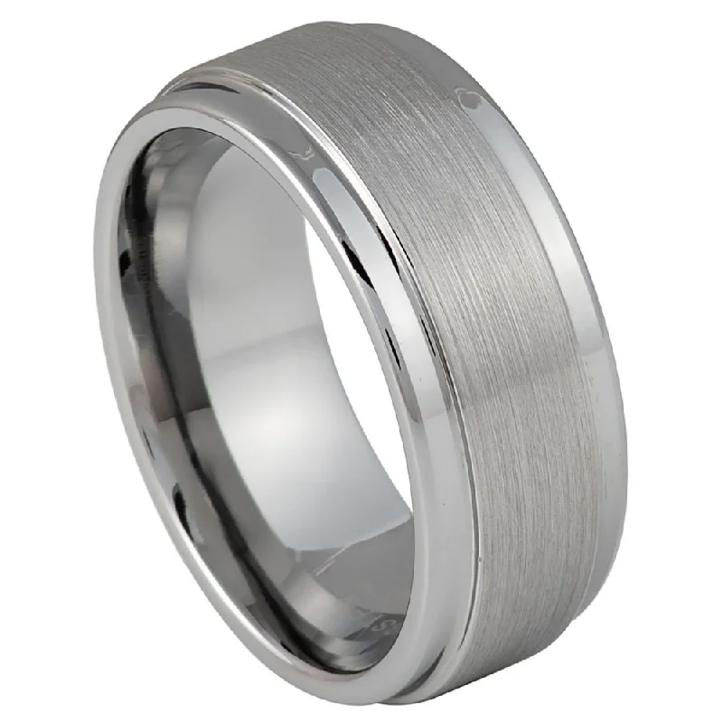 High-Quality Jewelry At A Fraction Of The Cost Dual Finish Tungsten Carbide Wedding Ring -9mm High-Quality Jewelry At A Fraction Of The Cost Dual Finish Tungsten Carbide Wedding Ring -9mm
