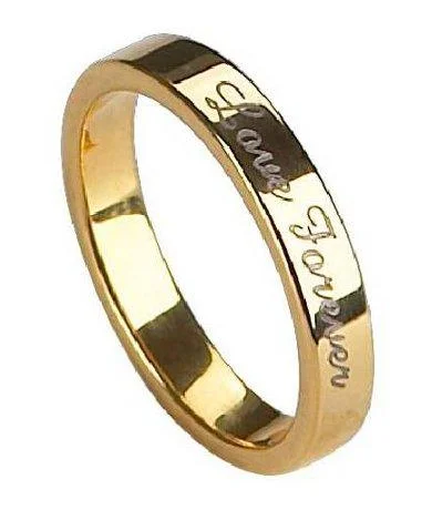 Exclusive Jewelry Sale Event – Shop Now Gold-Plated Tungsten Love Forever Ring -5mm