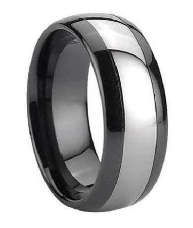 Special Sale On Handcrafted Jewelry – Shop Today Black Ceramic Ring for Men with Tungsten Carbide Inlay | 7mm Special Sale On Handcrafted Jewelry – Shop Today Black Ceramic Ring for Men with Tungsten Carbide Inlay | 7mm