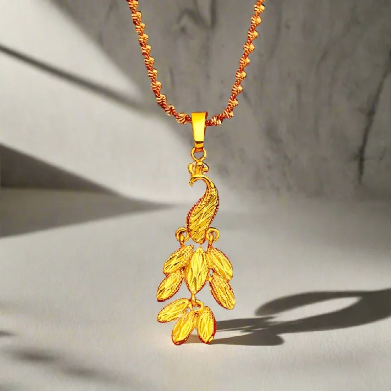 Buy More, Save More On Stunning Jewelry Designs Gold Color Jewelry Sets for Women Peacock Pendant Necklace Model-15 Buy More, Save More On Stunning Jewelry Designs Gold Color Jewelry Sets for Women Peacock Pendant Necklace Model-15
