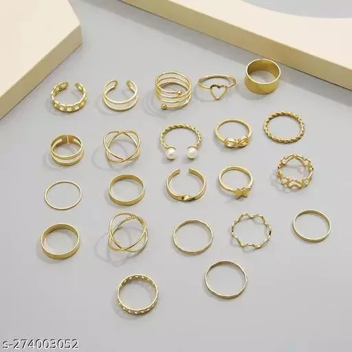 Flash Sale On Stunning Jewelry – Don't Miss Out Jewels Galaxy Women Gold Plated Contemporary Stackable Rings Set -S4581427 Flash Sale On Stunning Jewelry – Don't Miss Out Jewels Galaxy Women Gold Plated Contemporary Stackable Rings Set -S4581427