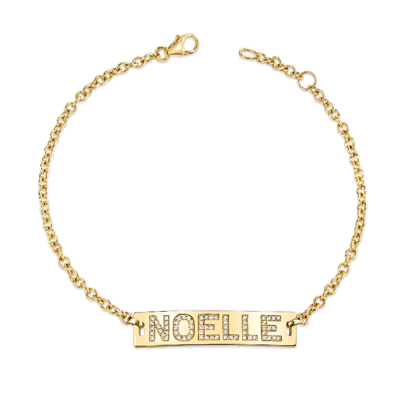 Sparkle On A Budget – Fine Jewelry For Less Custom Diamond Name ID  Bracelet