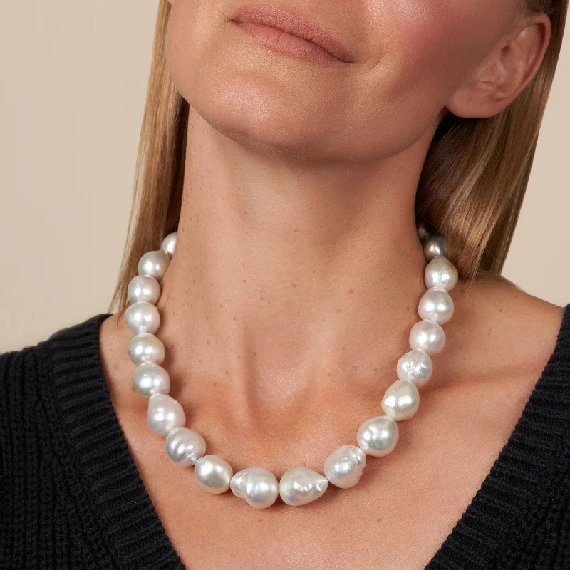 Shop Handcrafted Jewelry At Special Promotional Rates 15.9-18.4 mm AA+/AAA White South Sea Baroque Necklace Shop Handcrafted Jewelry At Special Promotional Rates 15.9-18.4 mm AA+/AAA White South Sea Baroque Necklace
