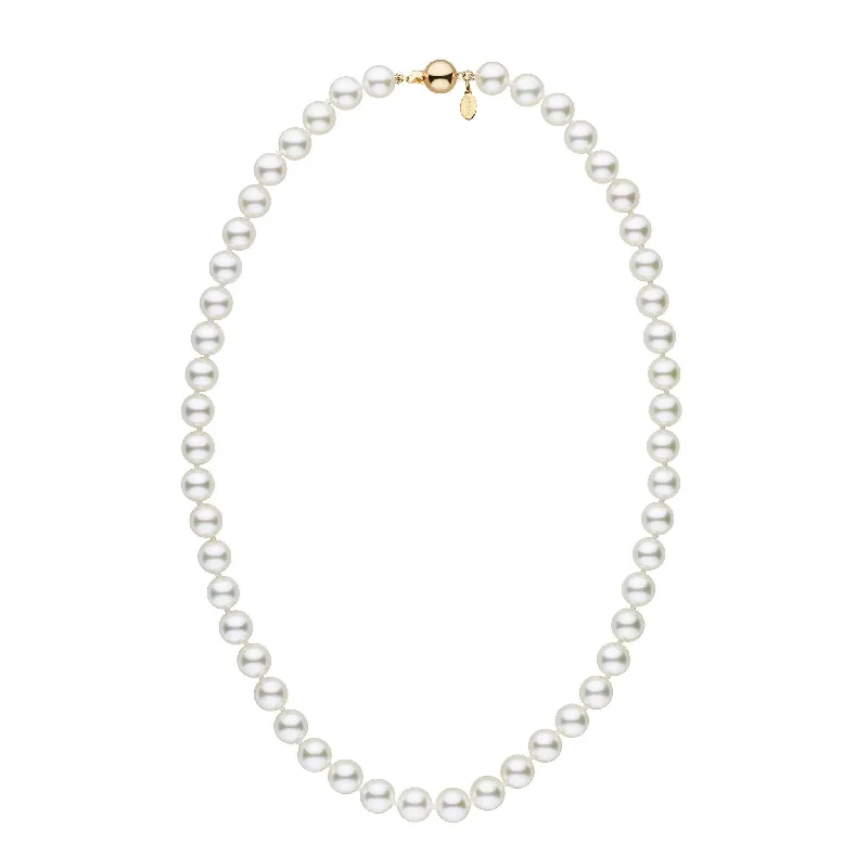 Jewelry Clearance – Final Chance To Save Big 8.0-8.5 mm 18 Inch Natural White Hanadama Akoya Pearl Necklace