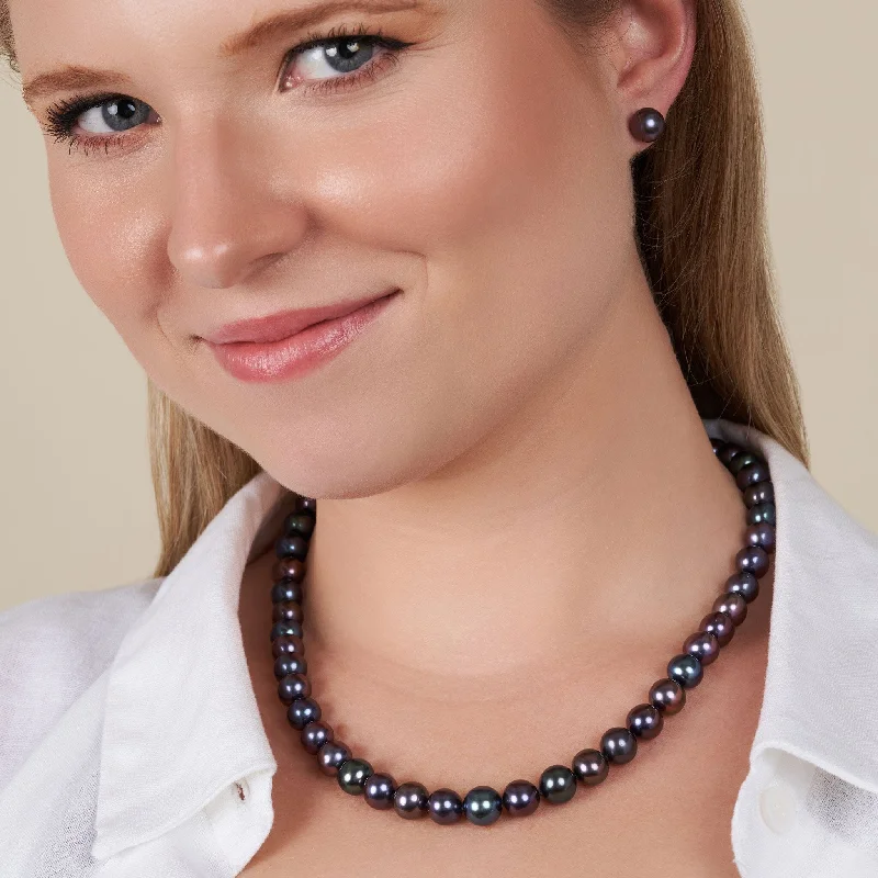 Exclusive Jewelry Offers – Shine For Less 8.5-9.0 mm 18 Inch AAA Black Freshwater Pearl Necklace Exclusive Jewelry Offers – Shine For Less 8.5-9.0 mm 18 Inch AAA Black Freshwater Pearl Necklace