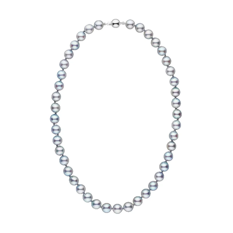 Celebrate Every Occasion With Sparkling Savings 9.0-9.5 mm Silver-Blue Akoya Baroque Pearl Necklace Celebrate Every Occasion With Sparkling Savings 9.0-9.5 mm Silver-Blue Akoya Baroque Pearl Necklace