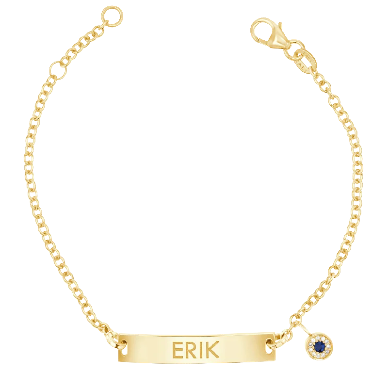 Handcrafted Jewelry Sale – Unique Designs At Low Prices Classic Engravable ID Bracelet with Round Eye Charm Handcrafted Jewelry Sale – Unique Designs At Low Prices Classic Engravable ID Bracelet with Round Eye Charm