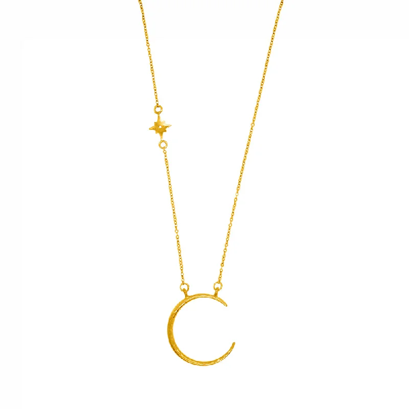 Luxury Jewelry Without The Luxury Price Tag Crescent Moon Necklace in Gold