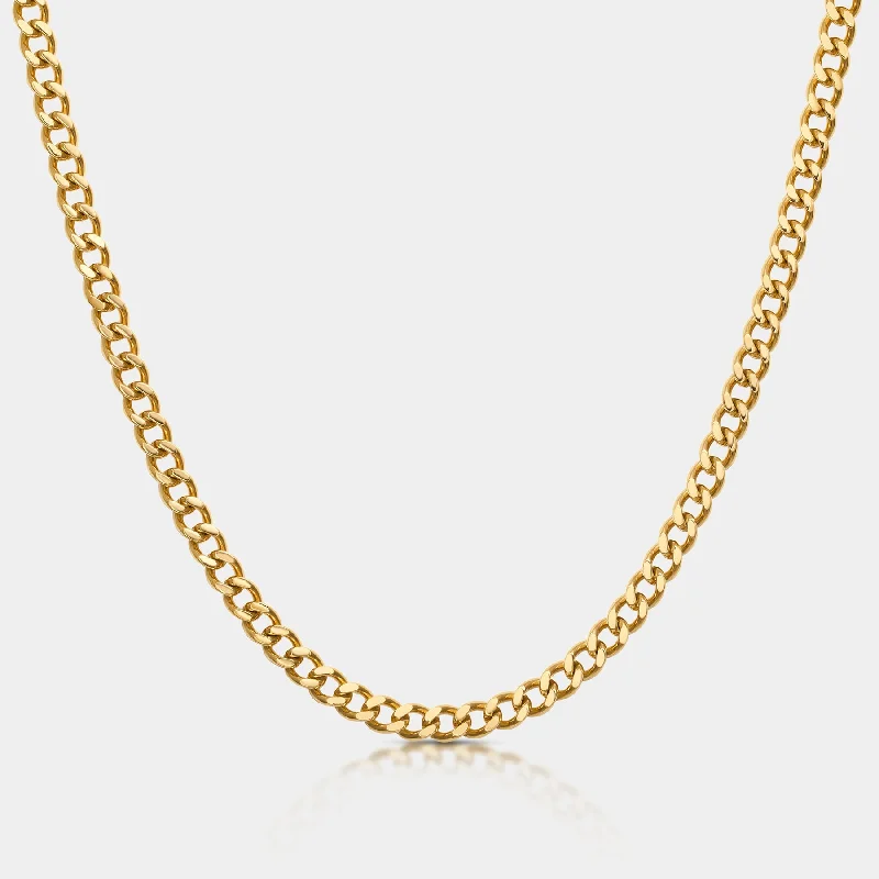 Exclusive Jewelry Offers – Sparkle For Less Cuban Chain Necklace Gold (6mm)