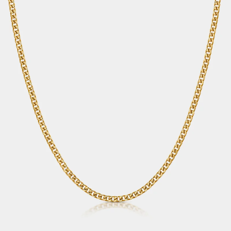 Shop Dazzling Jewelry At The Best Prices Cuban Chain Necklace Gold (4mm)
