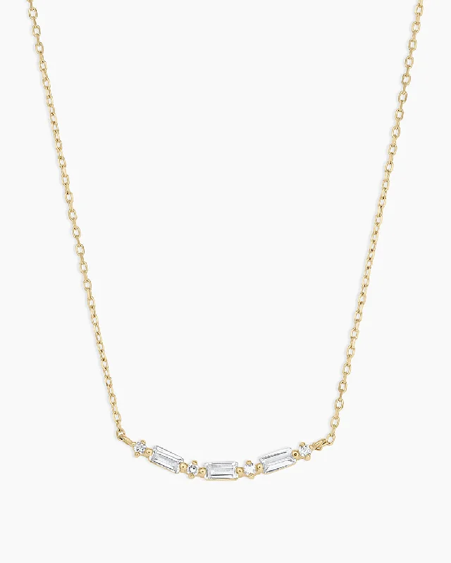 Exclusive Jewelry Sale – Shine For Less Diamond and White Sapphire Amara Row Necklace