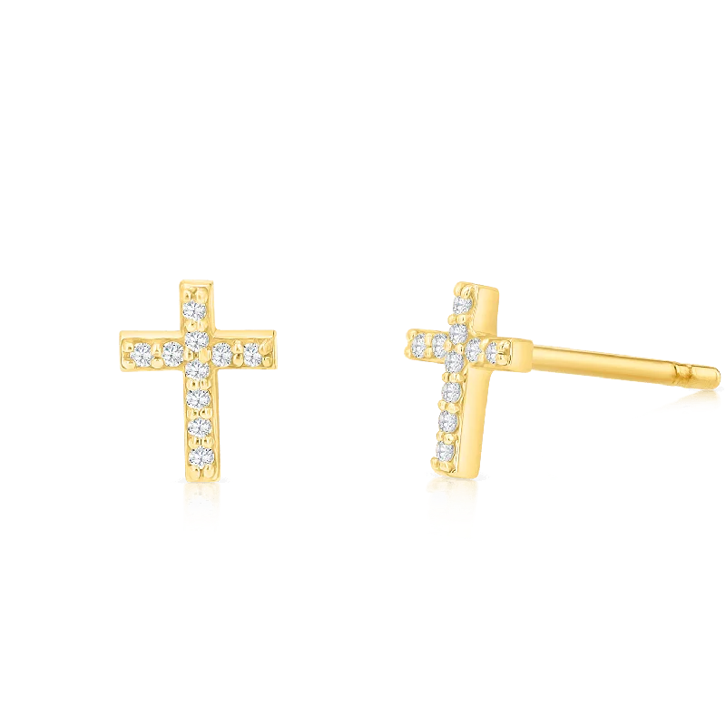 Shop Dazzling Jewelry With Special Promotional Discounts Diamond Pave Cross Earrings