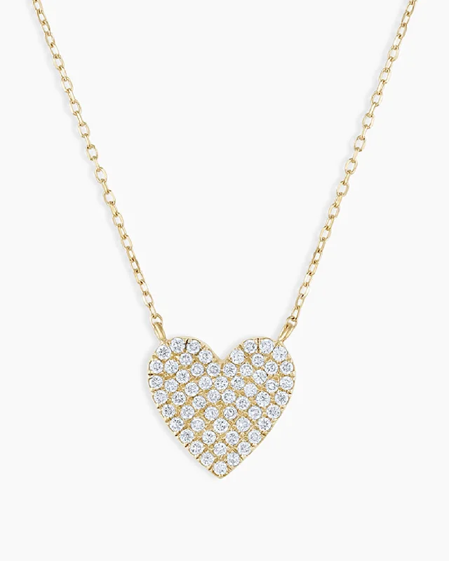 Affordable Glamour – Premium Jewelry At Special Prices Diamond Pavé Heart Necklace