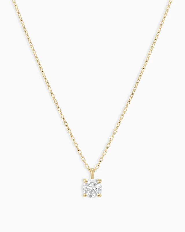 Trending Jewelry Styles Now At Limited-Time Discounts Diamond Solitaire 4 mm Necklace
