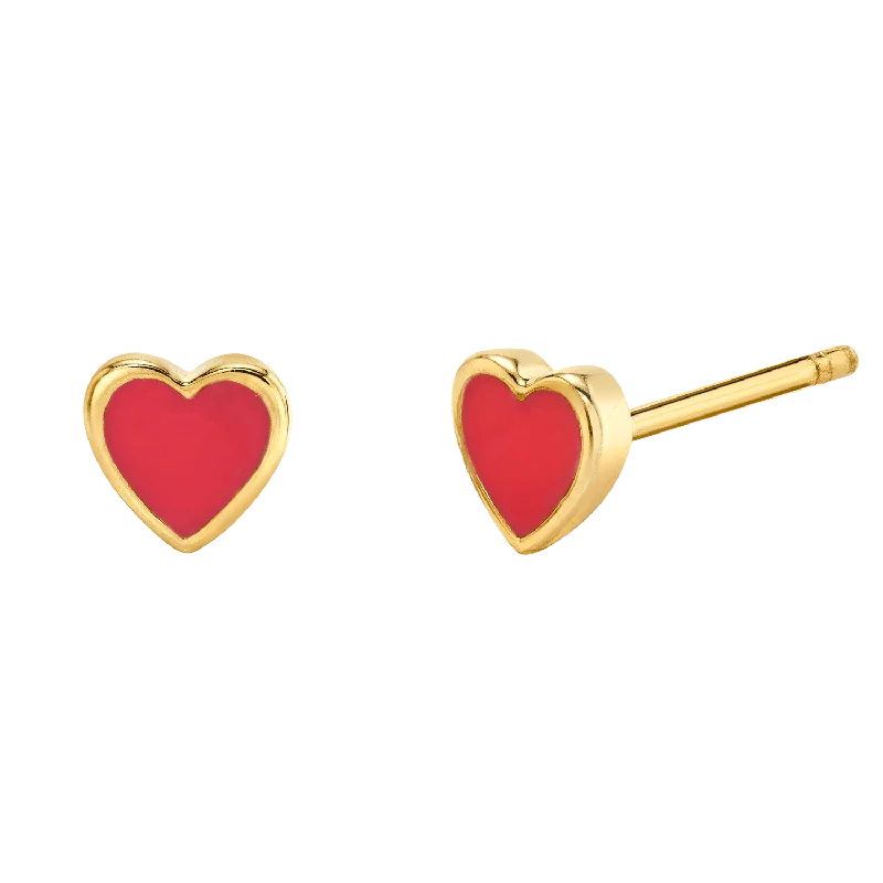 Get The Sparkle You Love At Prices You Adore Enamel Heart Shape Studs