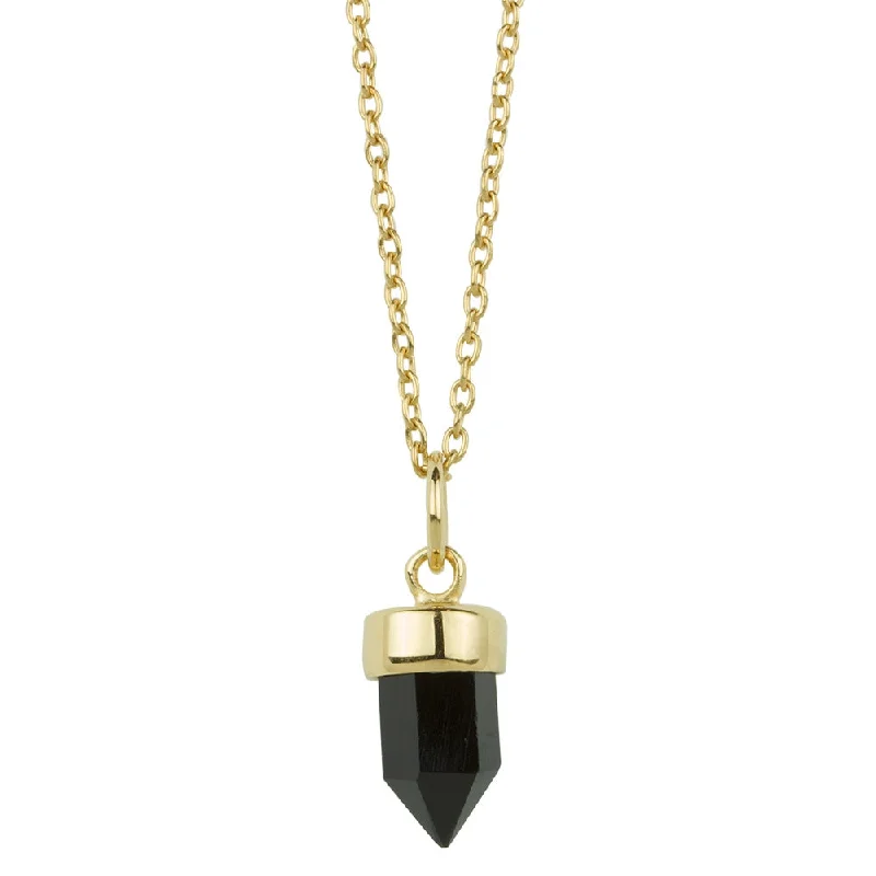 Buy More, Save More On Stunning Jewelry Pieces Prism Point Necklace In Gold And Onyx Buy More, Save More On Stunning Jewelry Pieces Prism Point Necklace In Gold And Onyx