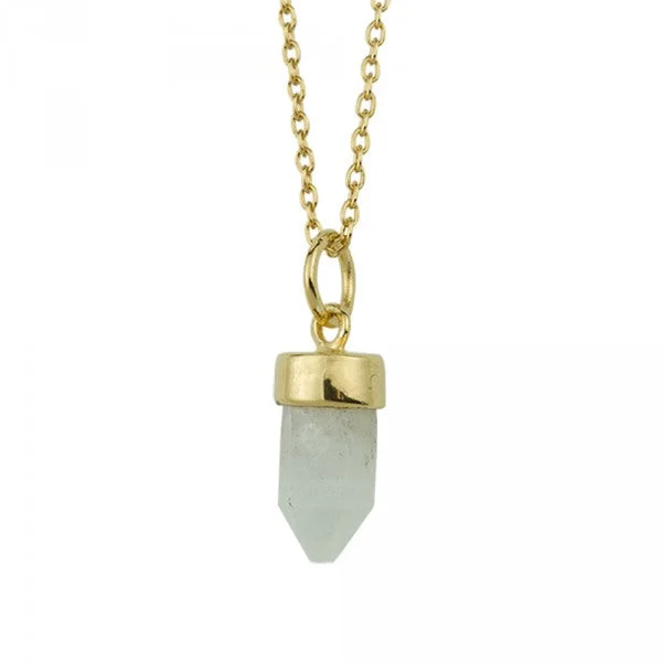 Fashion-Forward Jewelry At Exclusive Discounts Prism Point Necklace In Gold And Moonstone Fashion-Forward Jewelry At Exclusive Discounts Prism Point Necklace In Gold And Moonstone