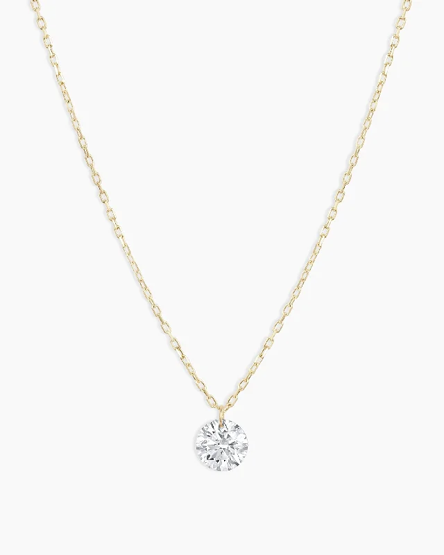 High-End Sparkle, Low-End Prices – Shop Now Floating Diamond Statement Necklace
