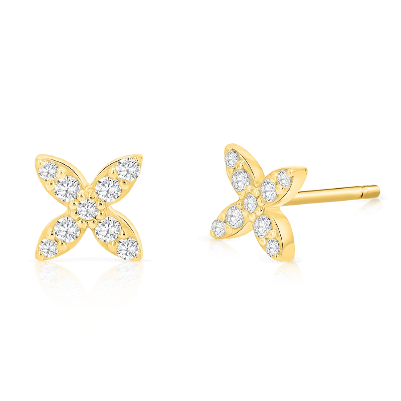 Shop Fine Jewelry With Amazing Deals Floral Diamond Studs