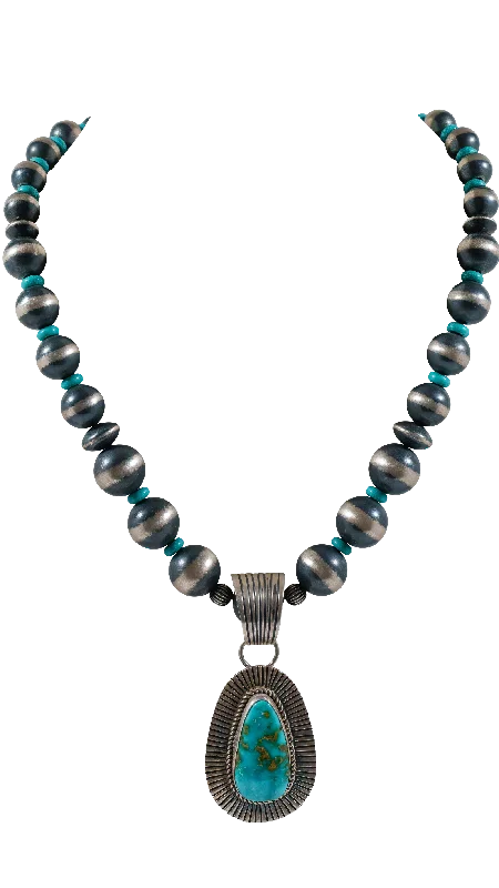 Unbeatable Offers On Luxury And Everyday Jewelry Sonoran Turquoise Pendant & Navajo Pearls Necklace Set | Albert Jake Unbeatable Offers On Luxury And Everyday Jewelry Sonoran Turquoise Pendant & Navajo Pearls Necklace Set | Albert Jake