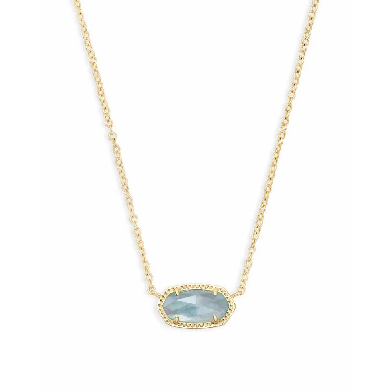 Personalized Engraved Jewelry For Meaningful Gifts Kendra Scott Elisa Pendant Necklace in Light Blue Illusion Personalized Engraved Jewelry For Meaningful Gifts Kendra Scott Elisa Pendant Necklace in Light Blue Illusion