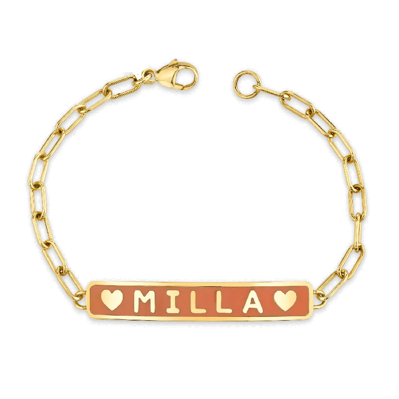 Jewelry Sale Alert – Shop Timeless Elegance Today Kids Enamel Heart ID Bracelet