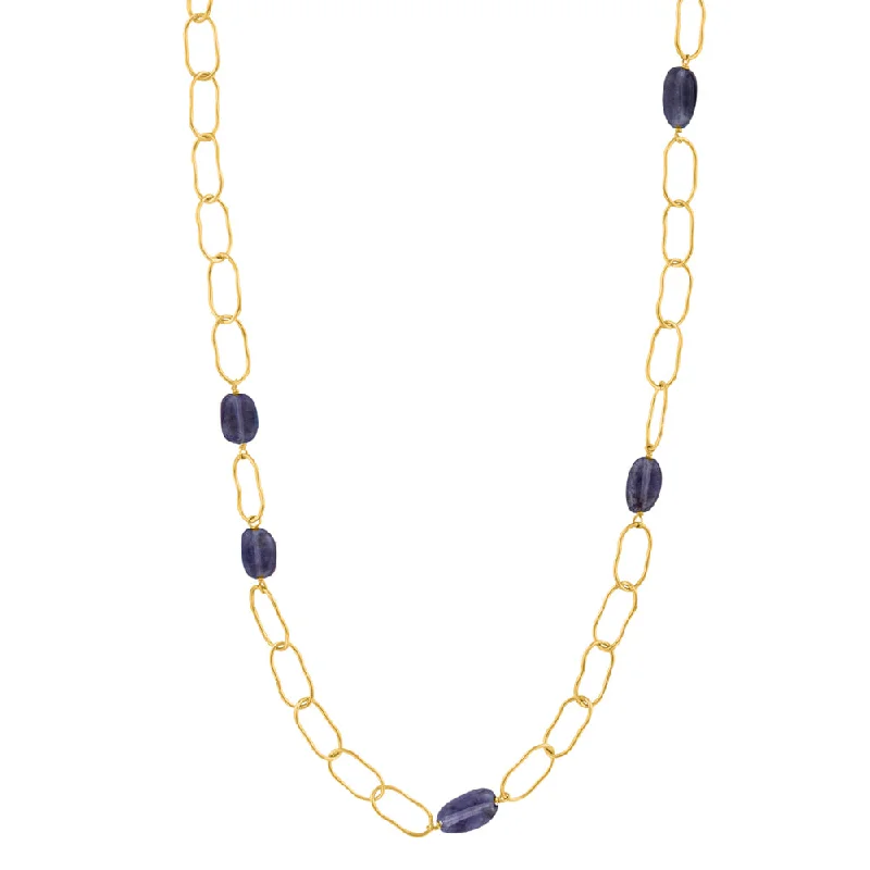 Unlock Unbeatable Jewelry Deals Before They’Re Gone Magic Bean Stone Necklace in Iolite & Gold Unlock Unbeatable Jewelry Deals Before They’Re Gone Magic Bean Stone Necklace in Iolite & Gold