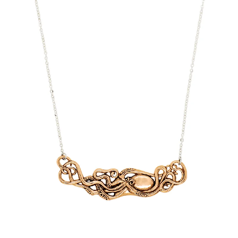 Don't Miss Out On Jaw-Dropping Jewelry Discounts Octopus Necklace in Bronze