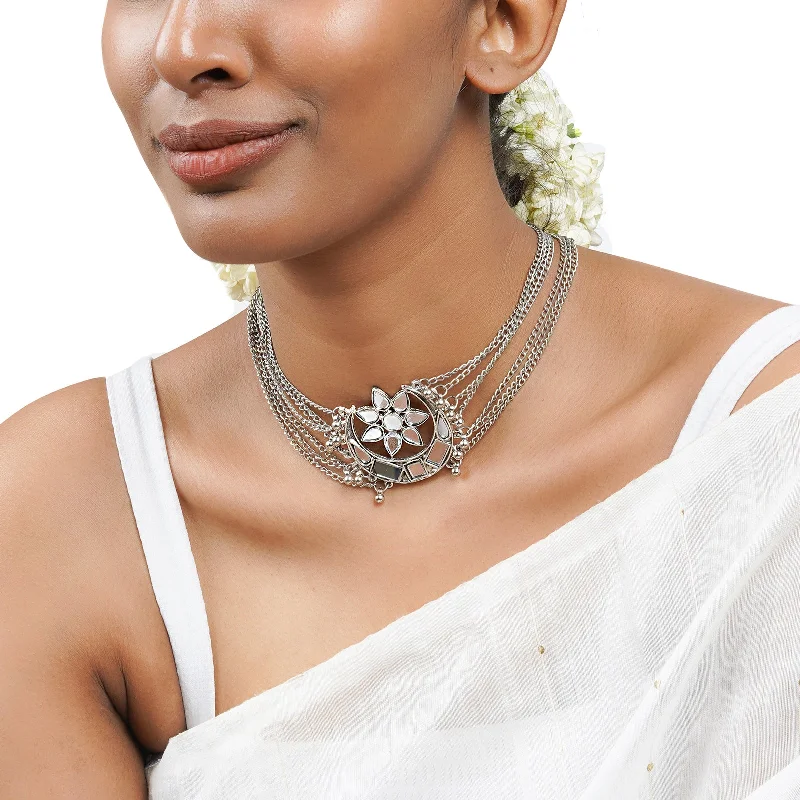 Shine Without Limits – Jewelry Sale Happening Now Palak Silver Oxidized Mirror Necklace Shine Without Limits – Jewelry Sale Happening Now Palak Silver Oxidized Mirror Necklace