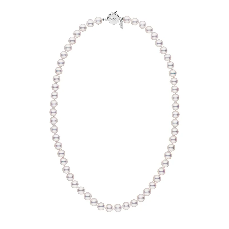 Versatile Layering Jewelry For Effortless Chic Personalized 18 Inch 7.0-7.5 mm Hanadama Akoya Pearl Circle Clasp Necklace Versatile Layering Jewelry For Effortless Chic Personalized 18 Inch 7.0-7.5 mm Hanadama Akoya Pearl Circle Clasp Necklace