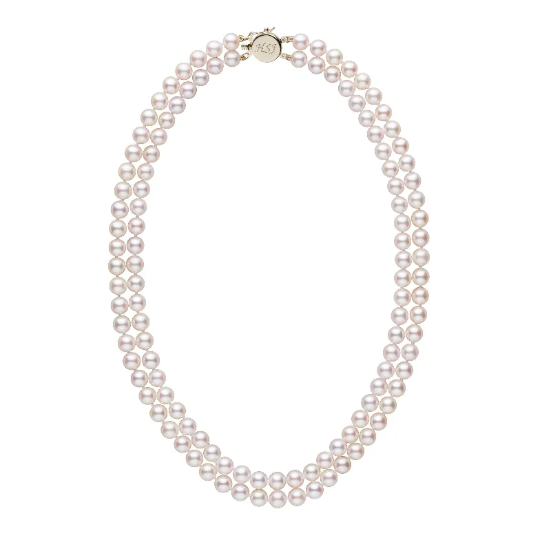 Affordable Elegance – Premium Jewelry At Special Prices Personalized 6.5-7.0 mm AAA Akoya Pearl Double Strand Circle Clasp Necklace Affordable Elegance – Premium Jewelry At Special Prices Personalized 6.5-7.0 mm AAA Akoya Pearl Double Strand Circle Clasp Necklace