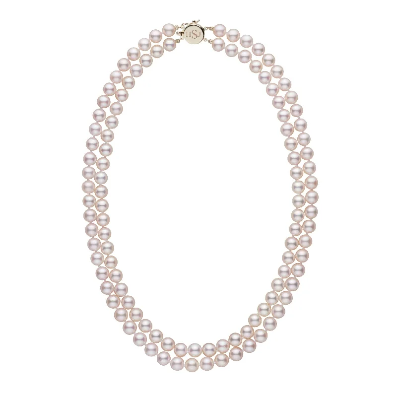 Upgrade Your Collection With Our Limited-Time Jewelry Sale Personalized 7.0-7.5 mm AAA Akoya Pearl Double Strand Circle Clasp Necklace Upgrade Your Collection With Our Limited-Time Jewelry Sale Personalized 7.0-7.5 mm AAA Akoya Pearl Double Strand Circle Clasp Necklace