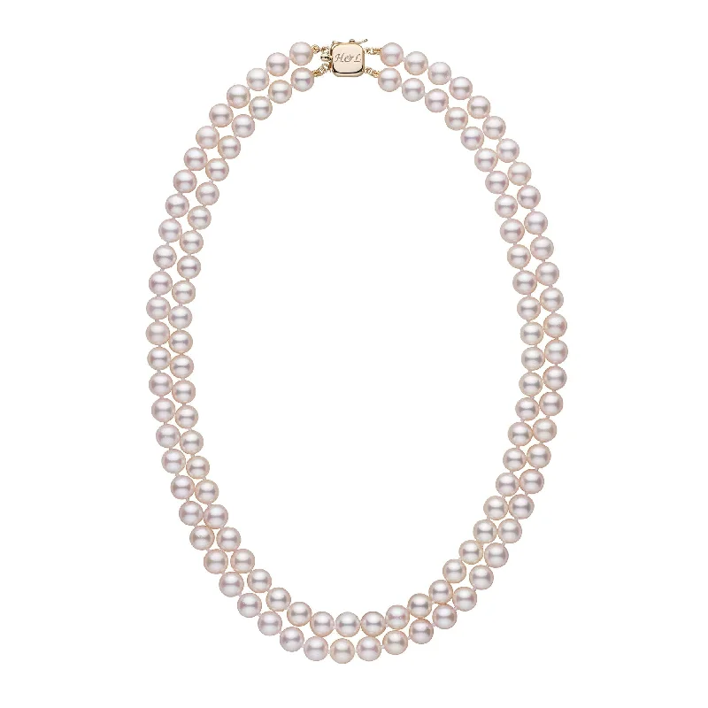The Jewelry Sale You've Been Waiting For Is Here Personalized 7.0-7.5 mm AAA Akoya Pearl Double Strand Square Clasp Necklace The Jewelry Sale You've Been Waiting For Is Here Personalized 7.0-7.5 mm AAA Akoya Pearl Double Strand Square Clasp Necklace