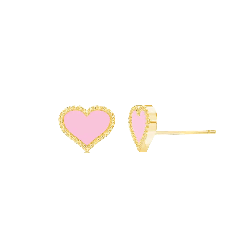 Elegant Jewelry, Exclusive Prices – Shop Now Enamel Heart Earrings