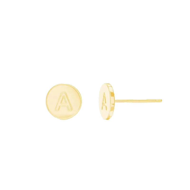 The Perfect Jewelry Piece At The Perfect Price Mini Initial Round Earrings