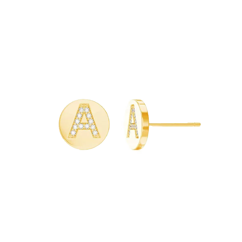 Buy More, Save More – Special Jewelry Discounts Diamond Initial Coin Earrings