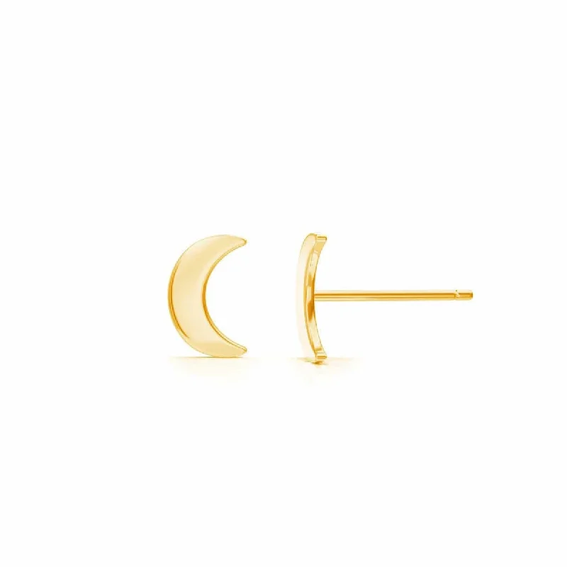 Luxury Jewelry At Unbeatable Discounts Petit Solid Moon Studs