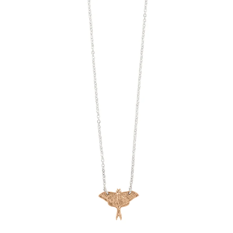 Bohemian-Inspired Jewelry For Free-Spirited Fashion Small Luna Moth Necklace in Bronze Bohemian-Inspired Jewelry For Free-Spirited Fashion Small Luna Moth Necklace in Bronze