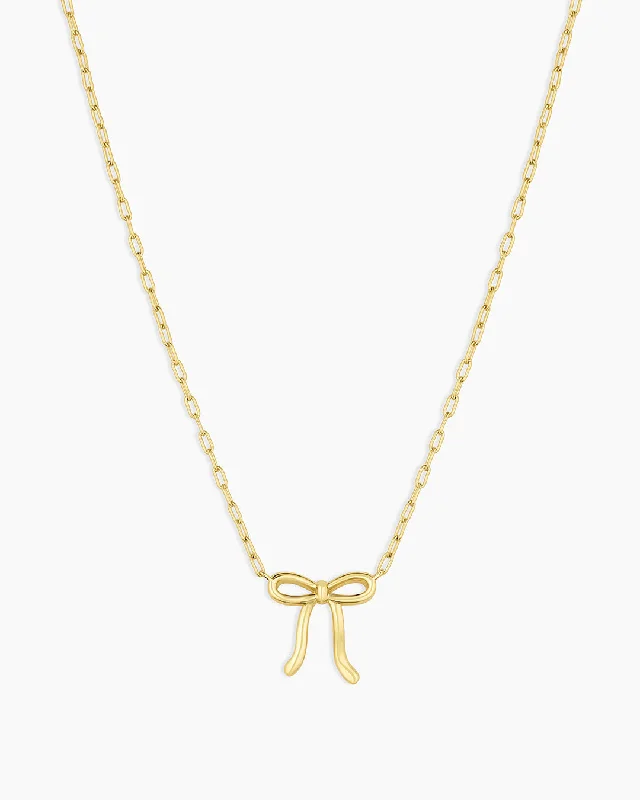Modern Statement Jewelry For Bold Styling Put a Bow on it Necklace